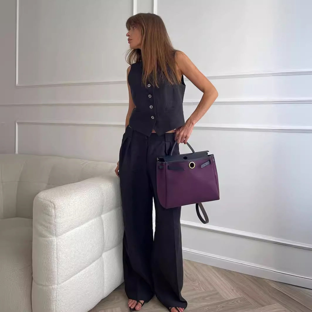 Women's Popular Casual Two-piece Fashion Sleeveless Suits