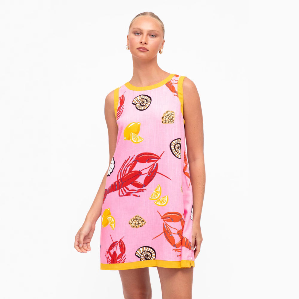 Charming Innovative Popular Fashionable Sleeveless Linen Dress