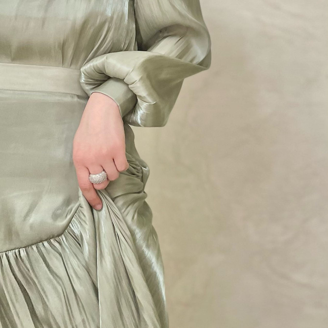 Women's Spring Fashionable Elegant High-grade Pleated A- Dresses