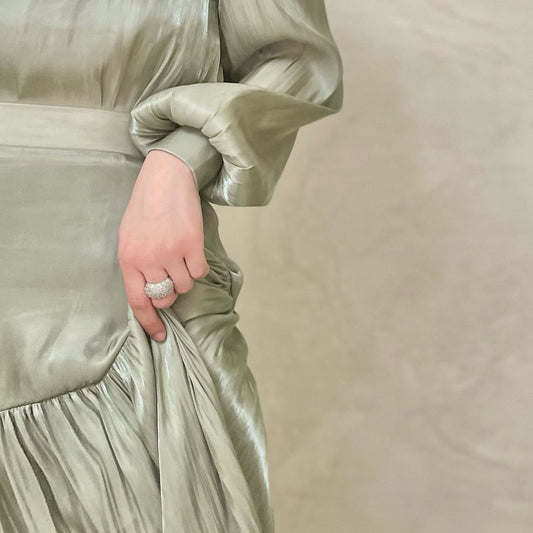 Women's Spring Fashionable Elegant High-grade Pleated A- Dresses