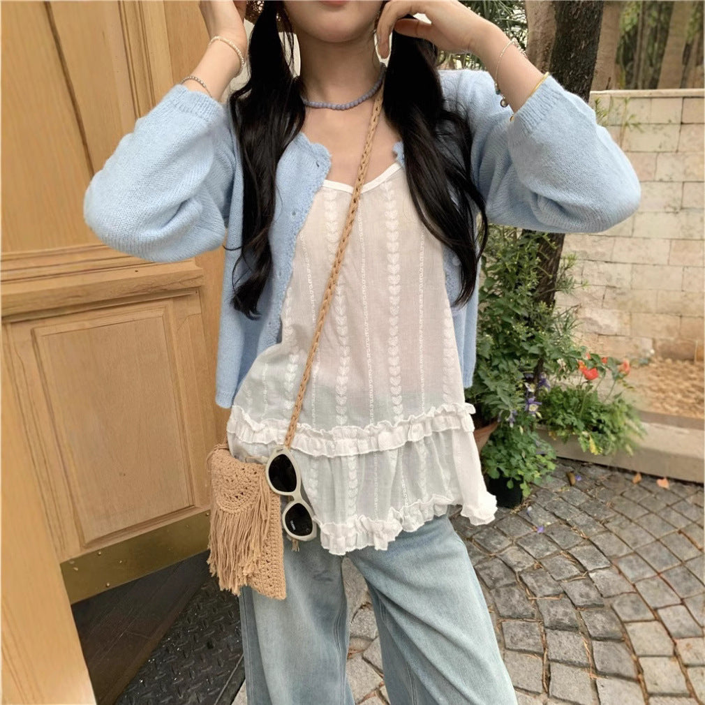 Women's Round Neck Korean Dopamine Gentle Women's Sweater