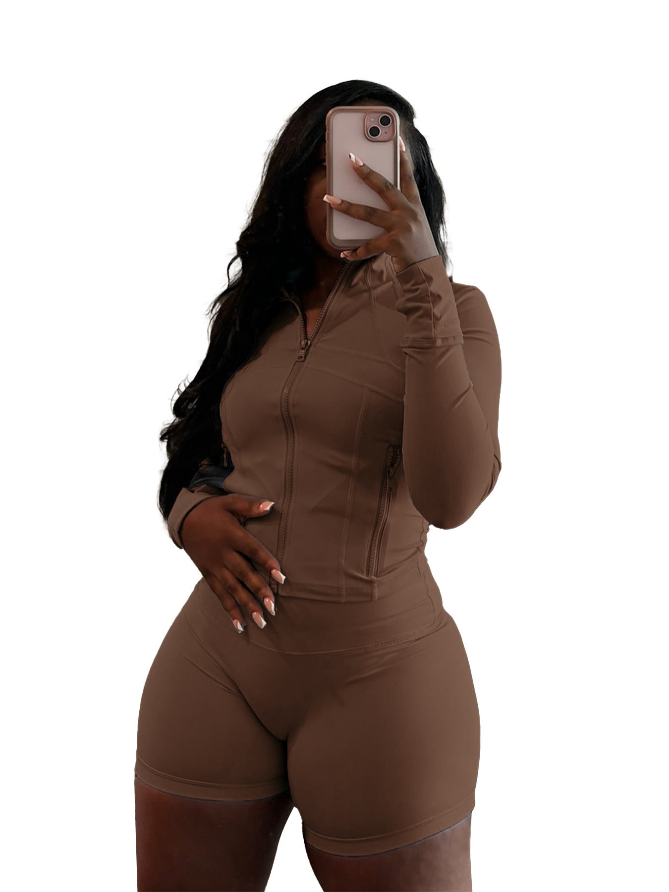 Leisure Sexy Tight Long Sleeve Two-piece Suits