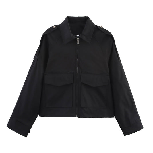 Women's Lapel Long Sleeve Solid Color Trench Coats