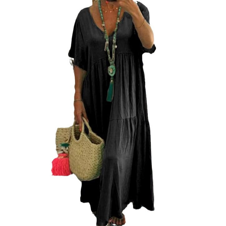 Glamorous Casual Irregular Long Large Hem Dress