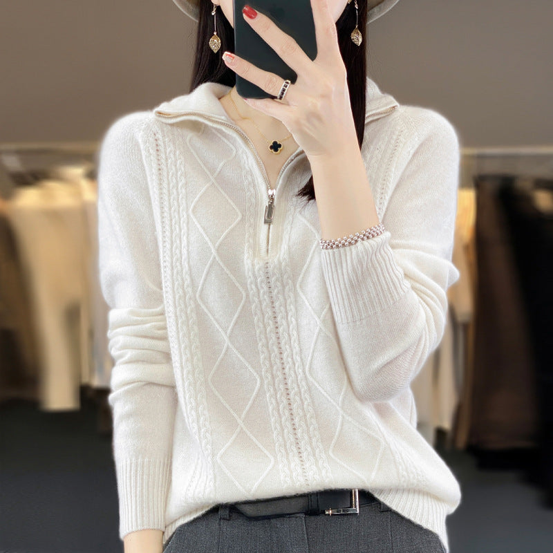 Women's Loose Lazy Style Thermal Knitting Bottoming Shirt Autumn Trendy Long Sweater