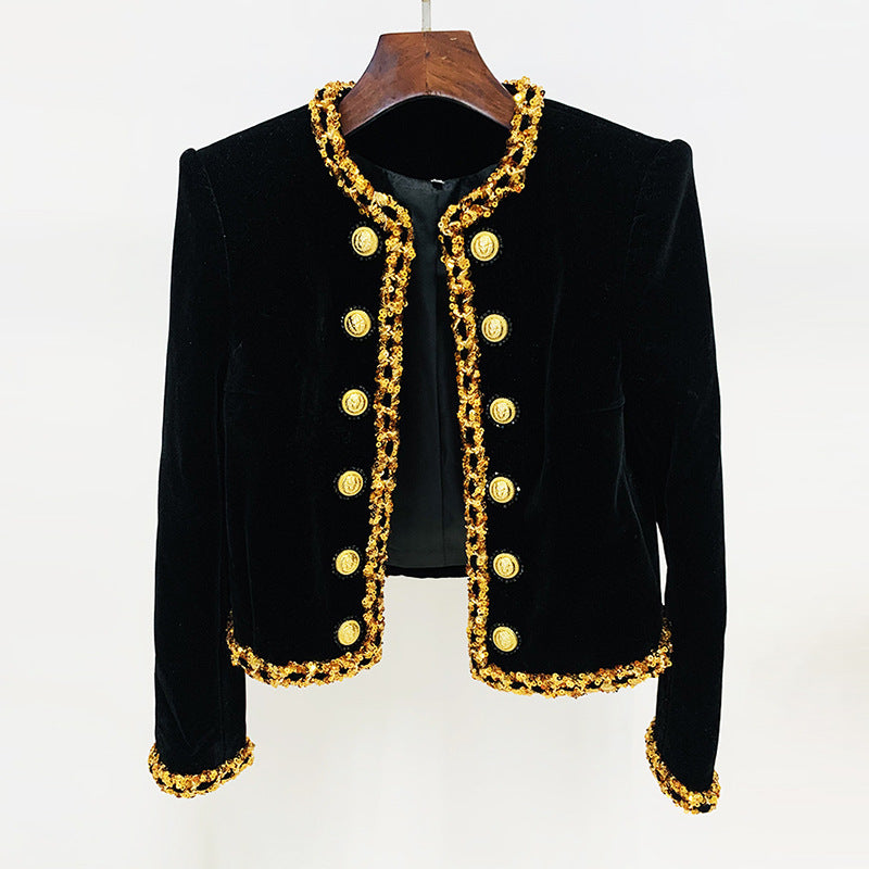 Innovative Fashion Bead Sequined Chain Veet Jackets