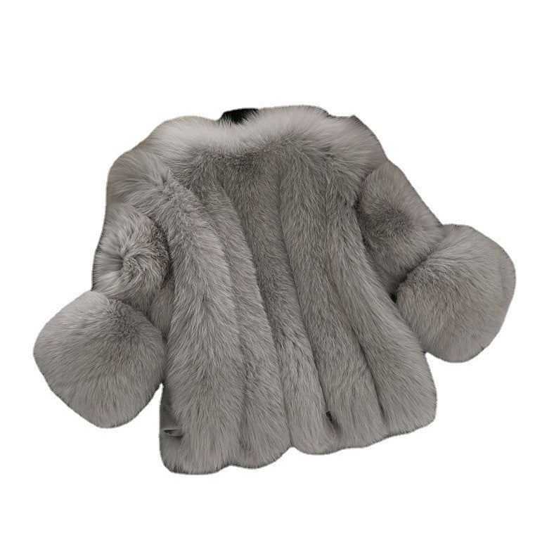 Women's Imitation Fur Fox Stitching Artificial Coats