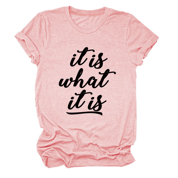 Women's Trendy Lettered Casual Sleeve T-shirt Shorts