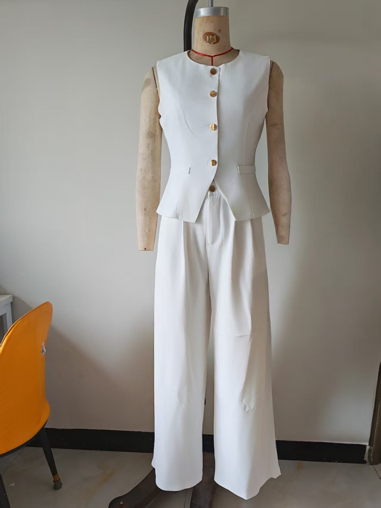 Solid Color Buttons Pocket Front Row Suits