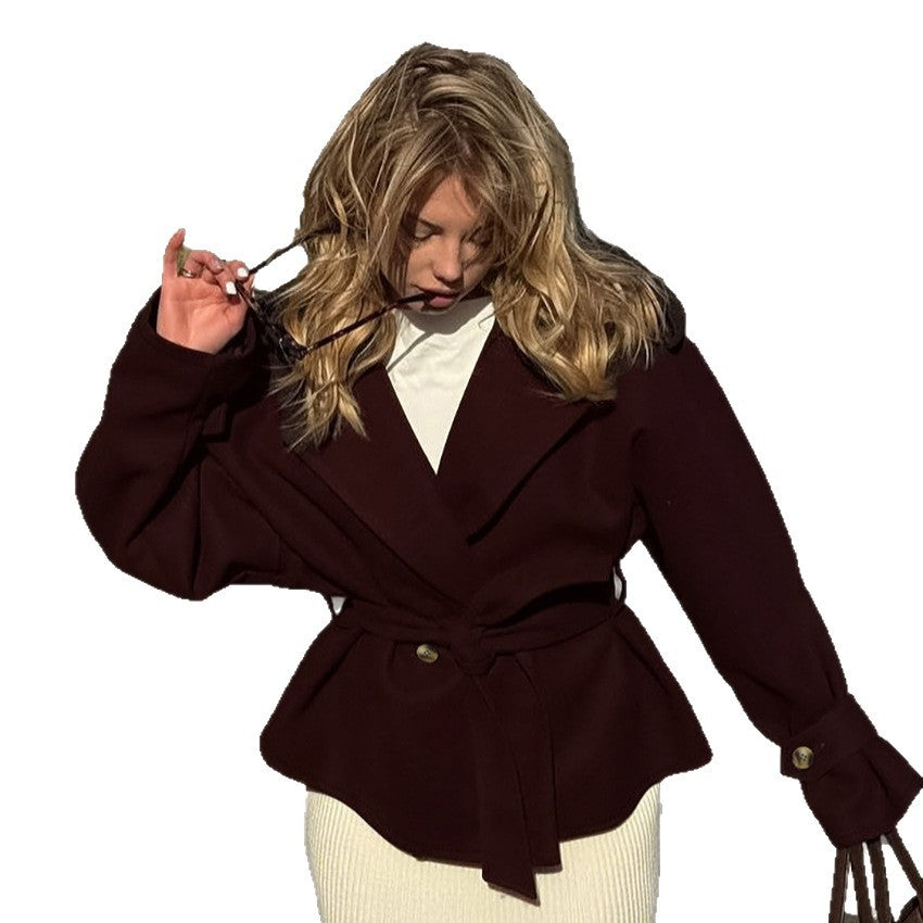 Women's Retro Design Long Sleeves Collar Commuter Temperament Suits