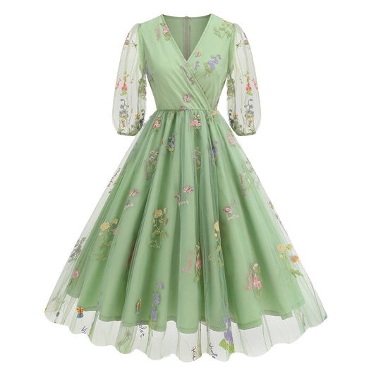 Summer Super Fairy Dress Princess French Embroidery Dresses