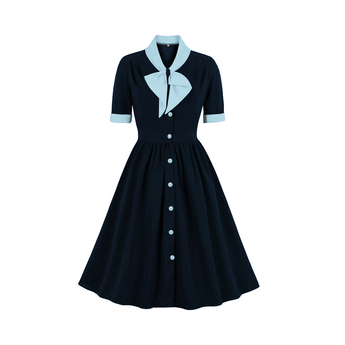 Women's Vintage Style Dress Bow Elegant Dresses