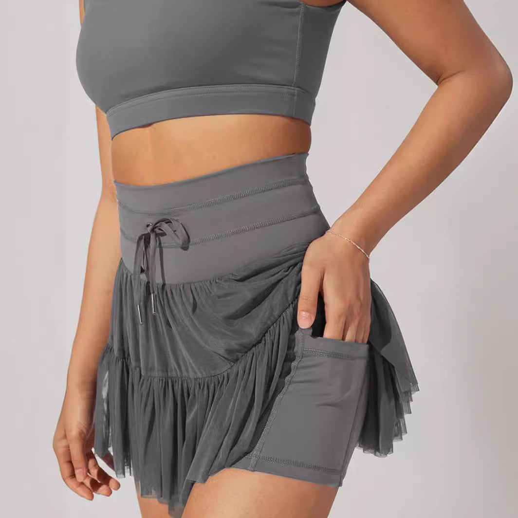 Women's High Waist Village Design Pleated For Skirts