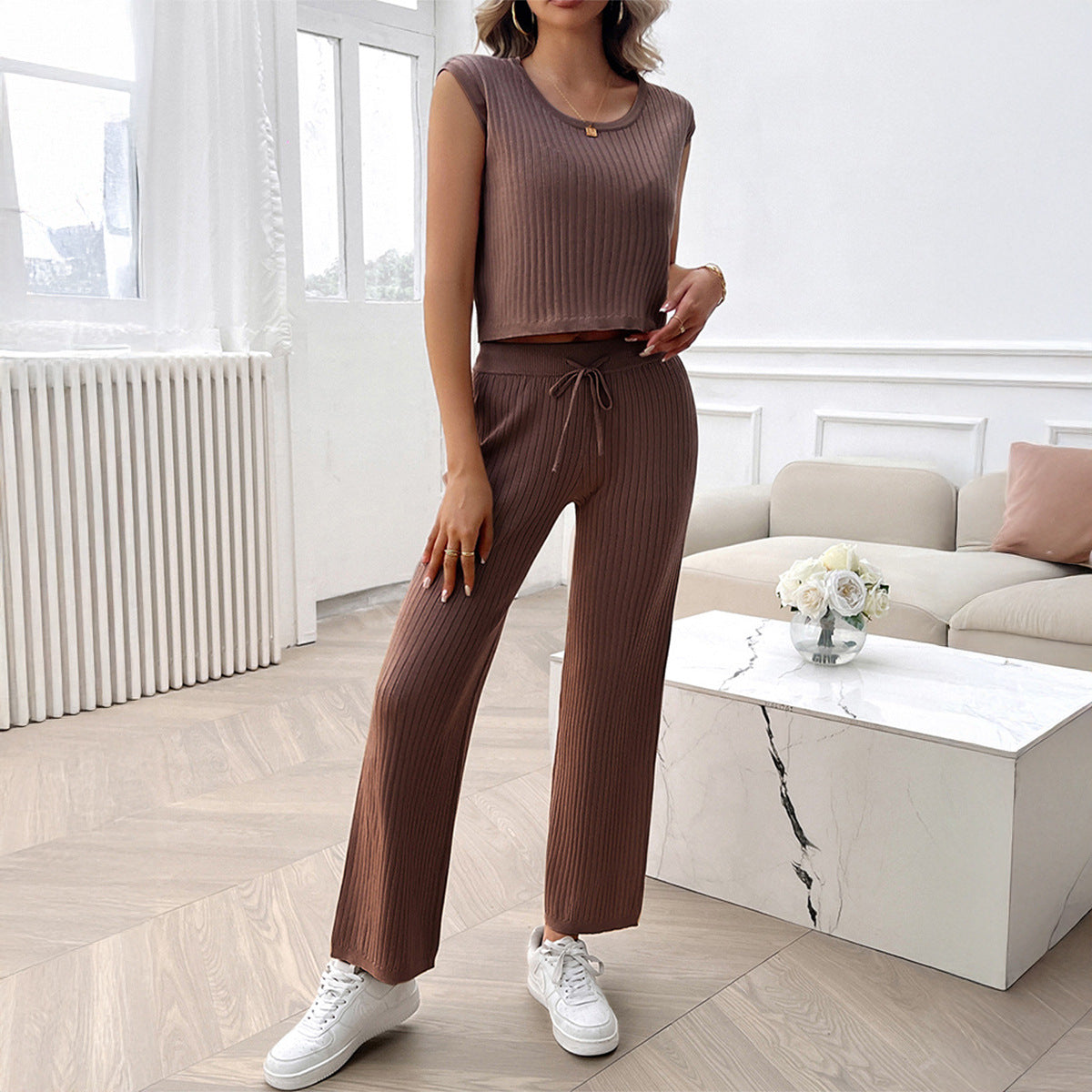 Women's Leisure Vacation Slim Fit Sleeve Shorts