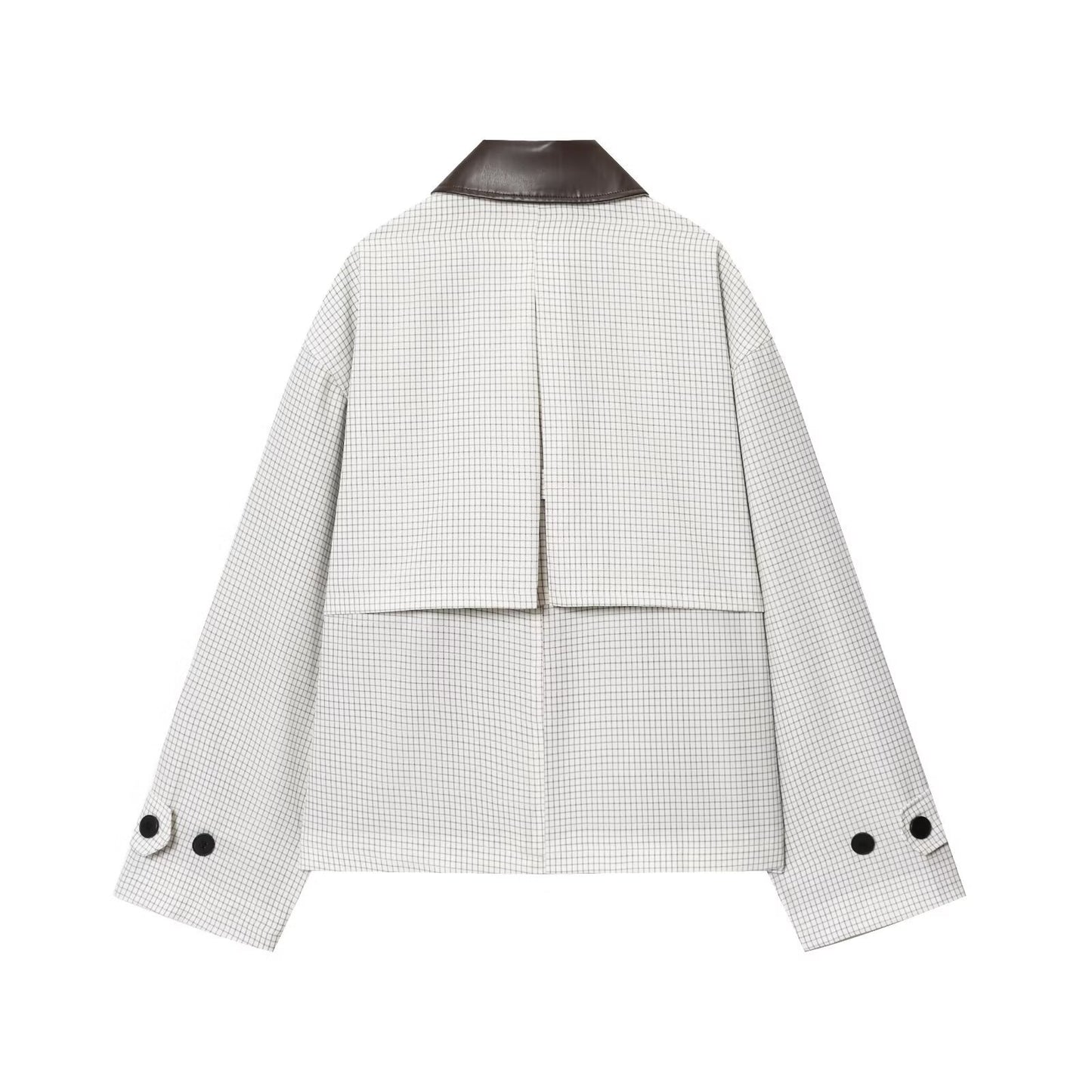 Women's Fashion Casual Leather Collar Trench Coats