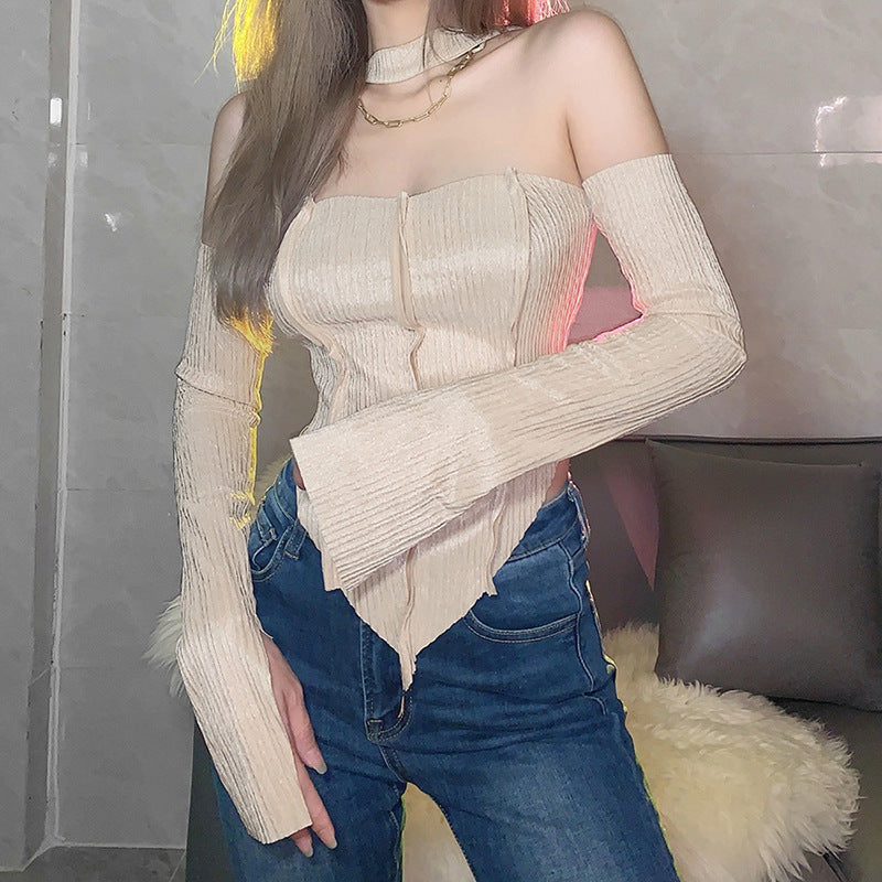Women's Autumn Solid Color Slim Fit Fashion Tops