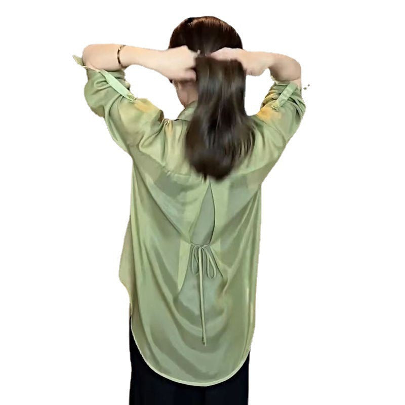 Women's Summer Niche Design Sun Protection Shirt Blouses