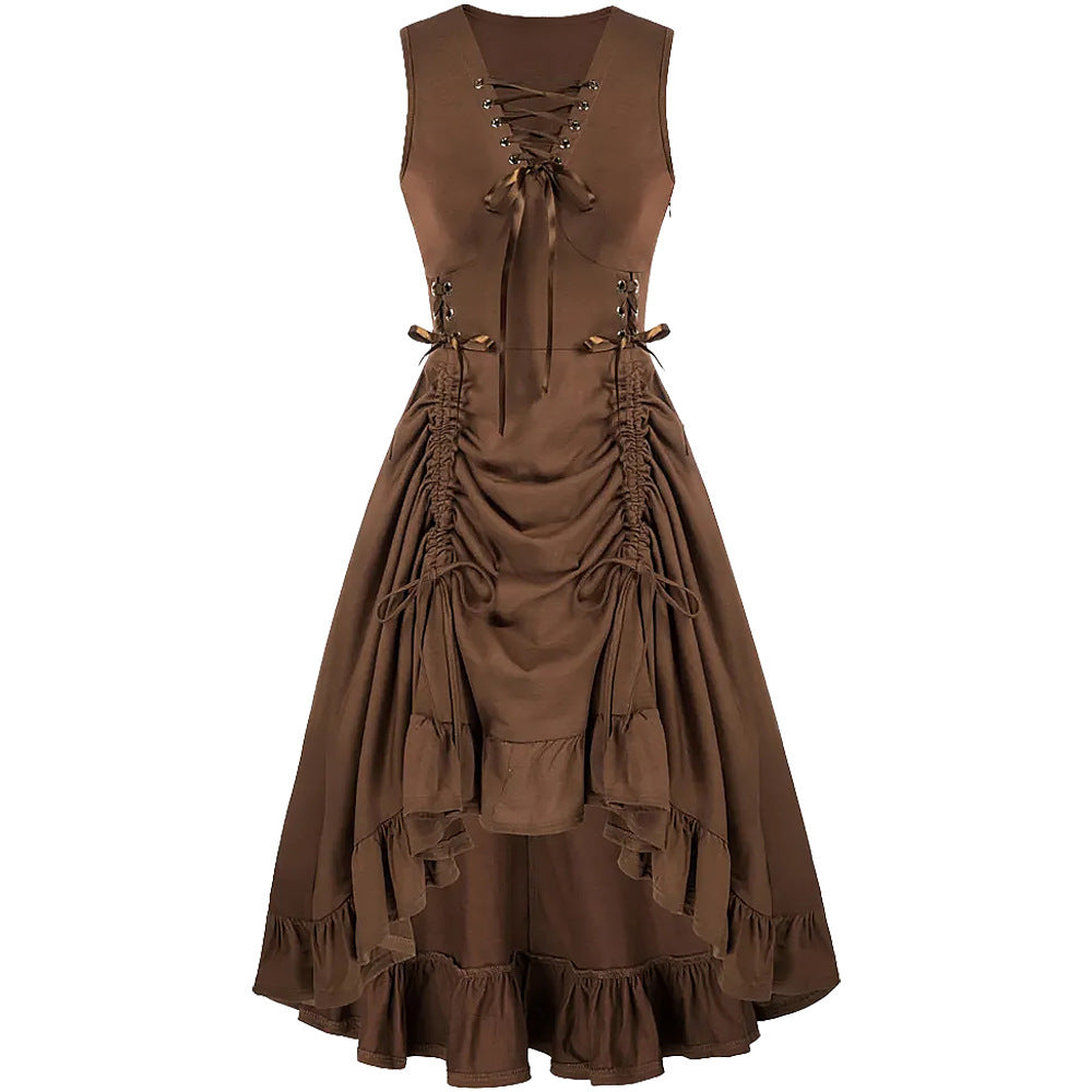 Women's Victorian Dress Renaissance Large High Waist Dresses