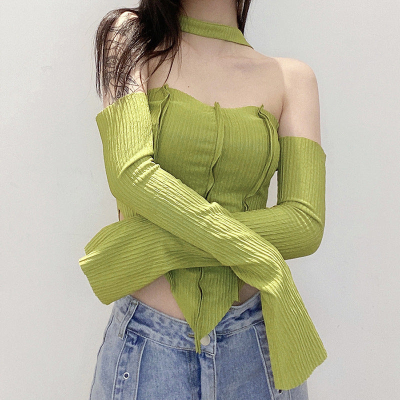 Women's Autumn Solid Color Slim Fit Fashion Tops