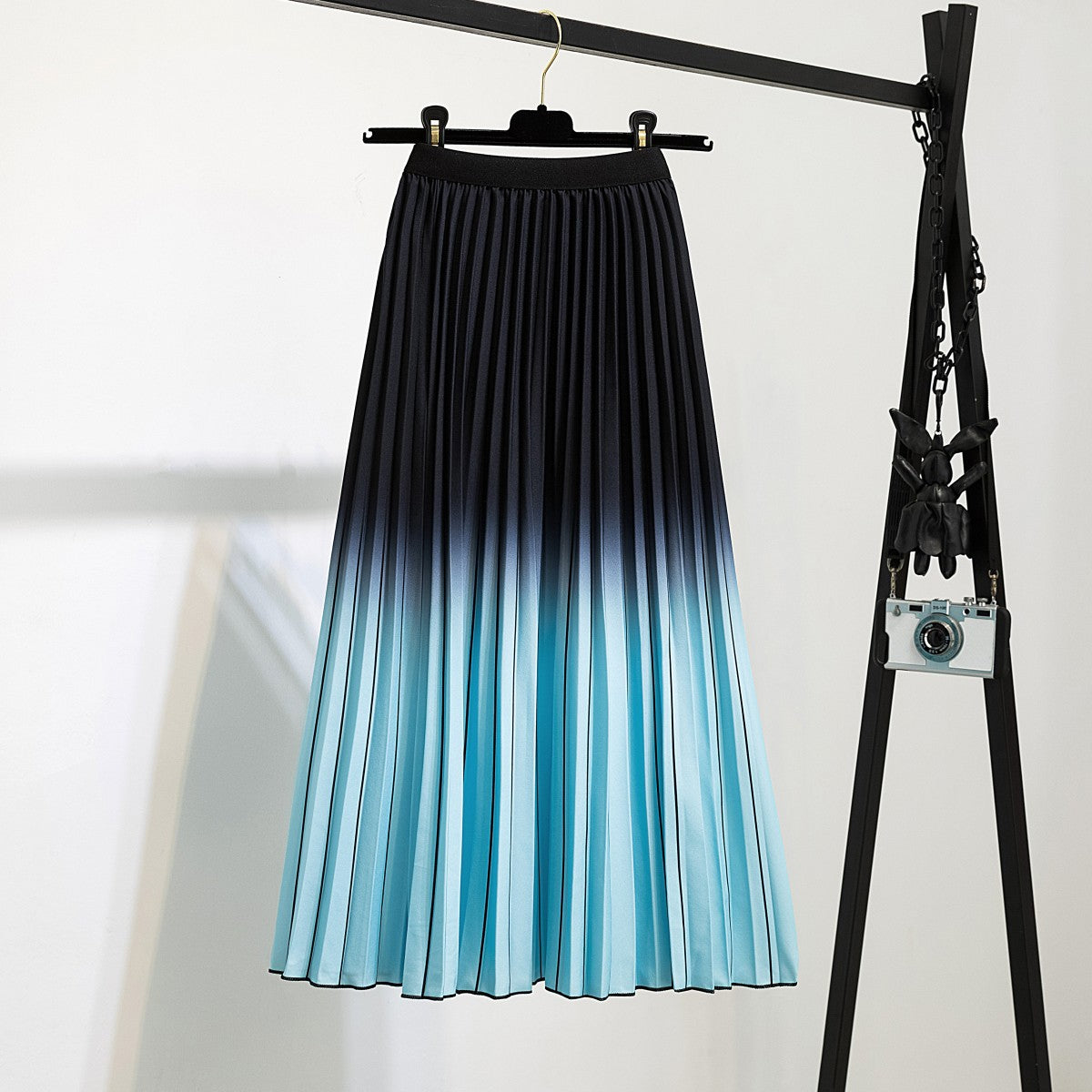 Women's Fashion Half Printed Cartoon Pleated Skirts
