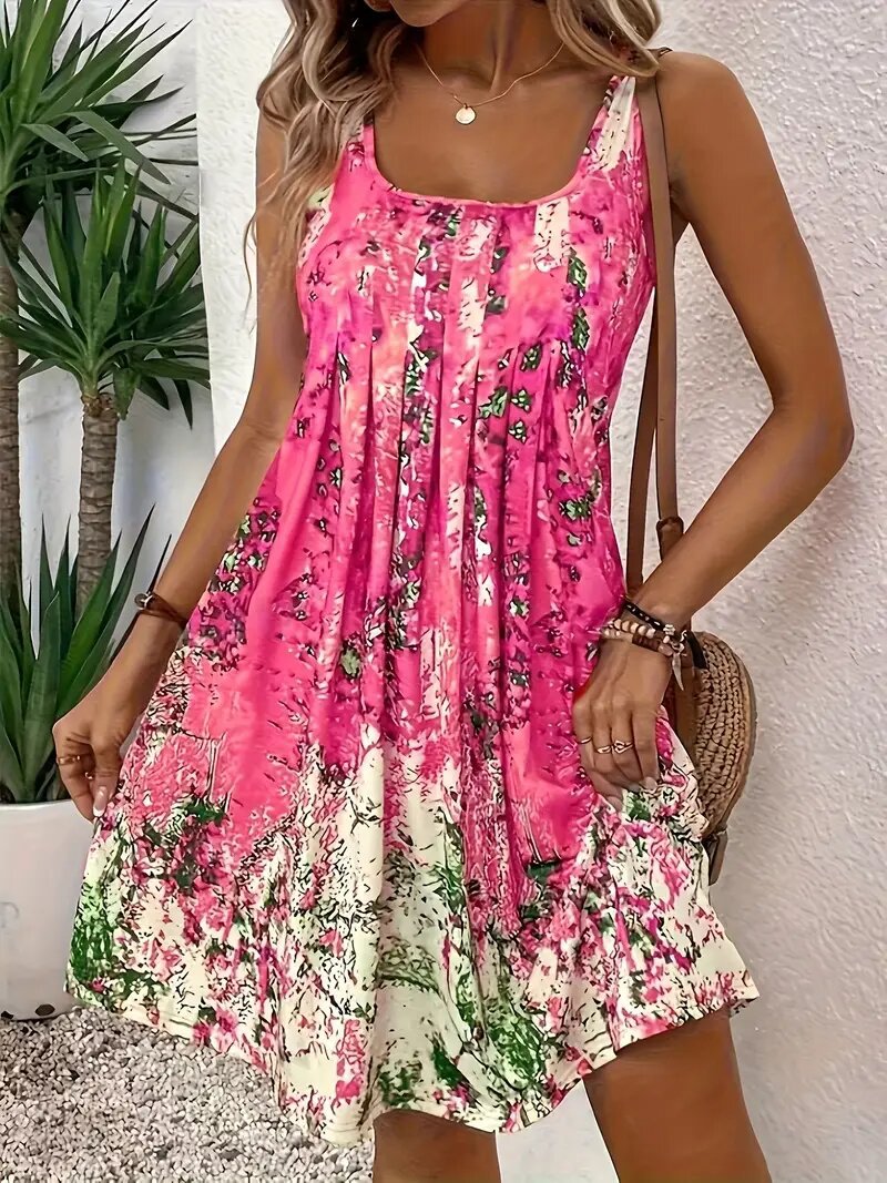 Women's Summer Spaghetti Strap Elegant Vacation Beach Dress