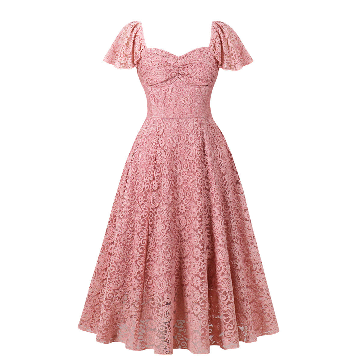 Dress Retro Flying Sleeves Temperament Cinched Dresses