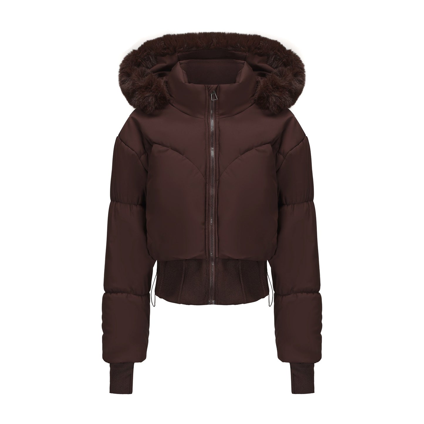 Women's Big Fur Collar Hooded Cotton Thickened Coats