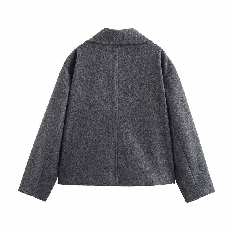Women's Winter Fashion Lapel Long Sleeve Double-breasted Coats
