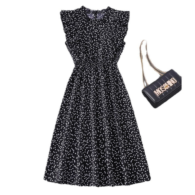 Women's Summer Polka Dot Chiffon Loose Graceful Dress