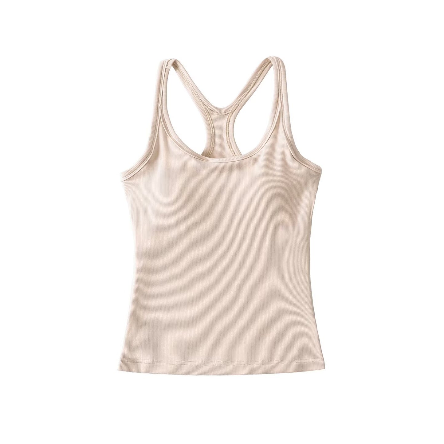 Women's Chest Pad Summer Stretch Solid Color Tops