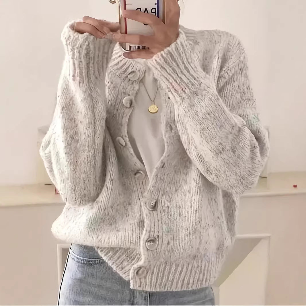 Women's Atmosphere Mixed Color Dots Gentle Simple Sweater