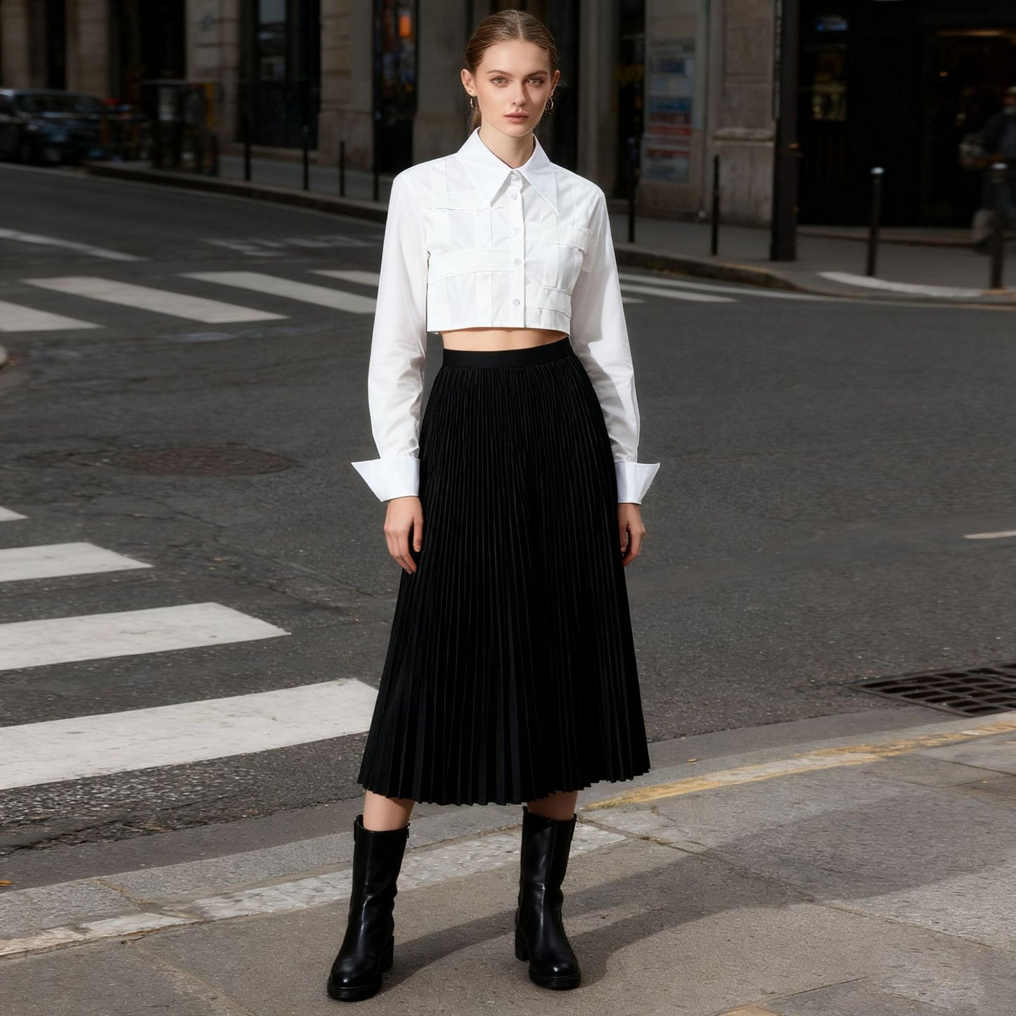 Design Sense Niche Shirt Autumn Solid Blouses