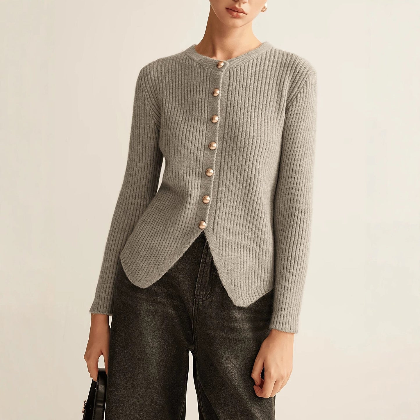 Women's Elegant Fashion Simple Commute Style Knitted Women's Sweater