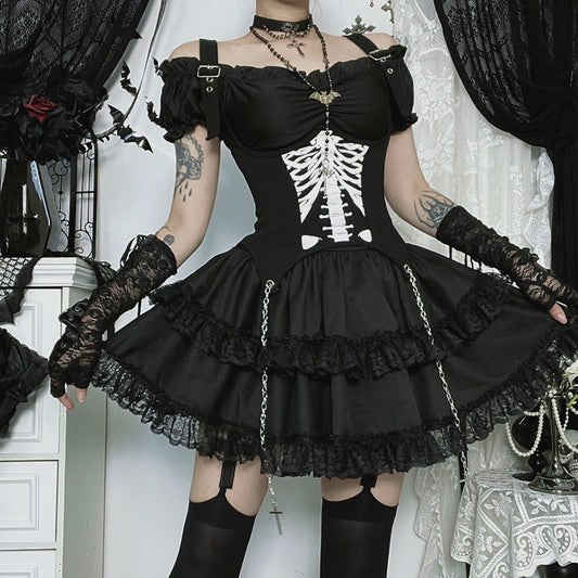 Dark Two-way Dress Gothic Style Sexy Hot Dresses