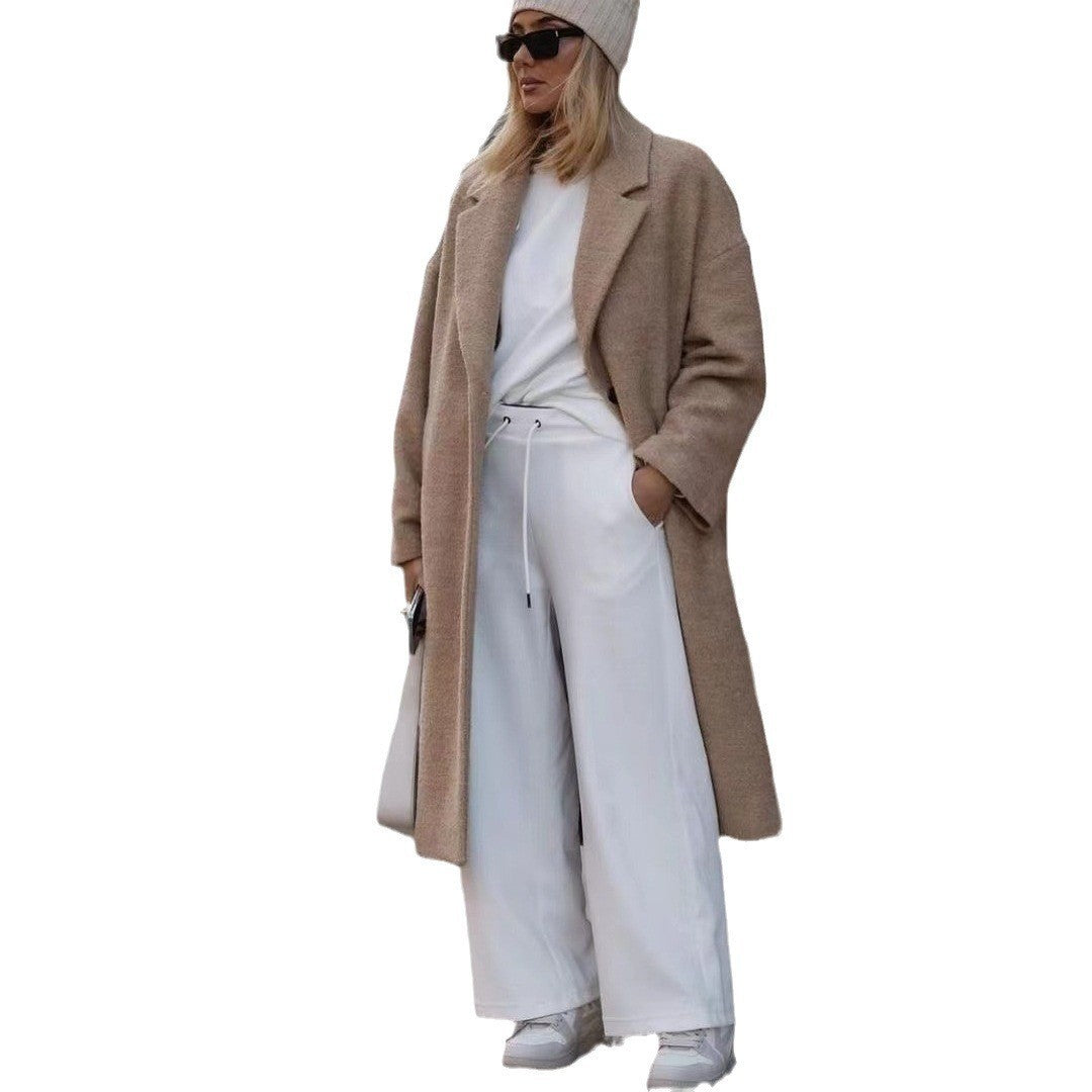 Women's Comfortable Warm Long-sleeved Lapel Plush Coats