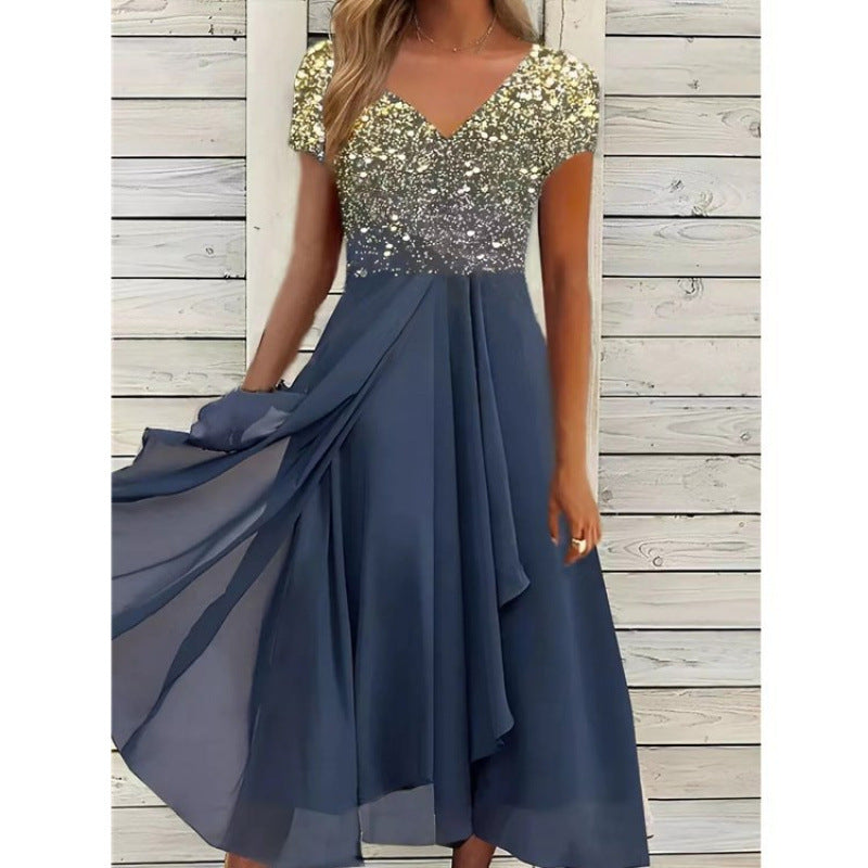 Women's Summer Urban Casual Fashion Chiffon Dress