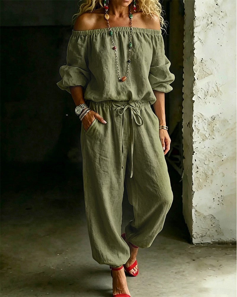 Casual Creative Classy Drawstring Jogger Two-piece Tops