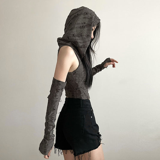 Women's Solid Color Slim Fit Street Fashion Tops