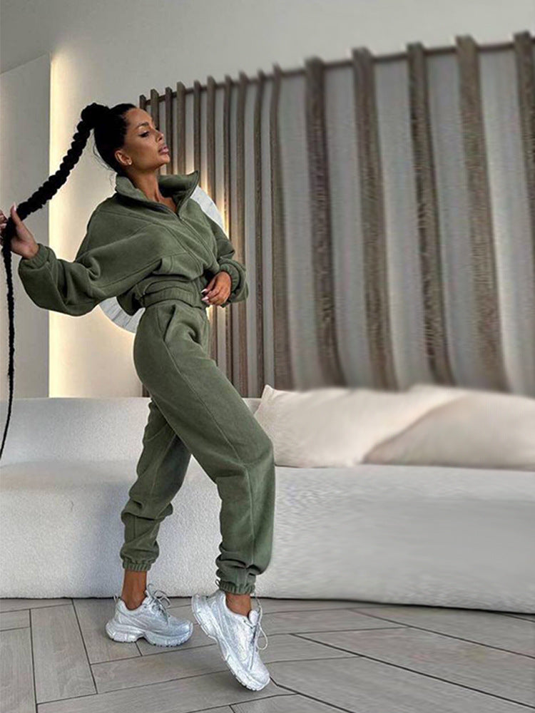 Women's Stylish Long-sleeved Casual Sports Trousers Suits