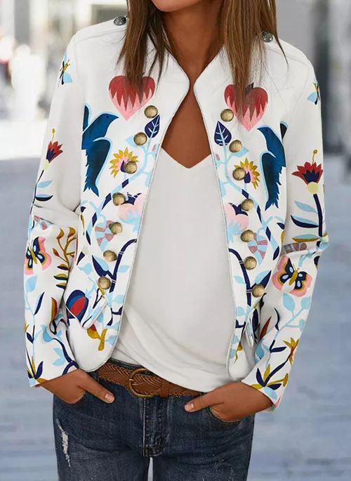 Casual Classy Fashion Temperament Commute Print Blouses