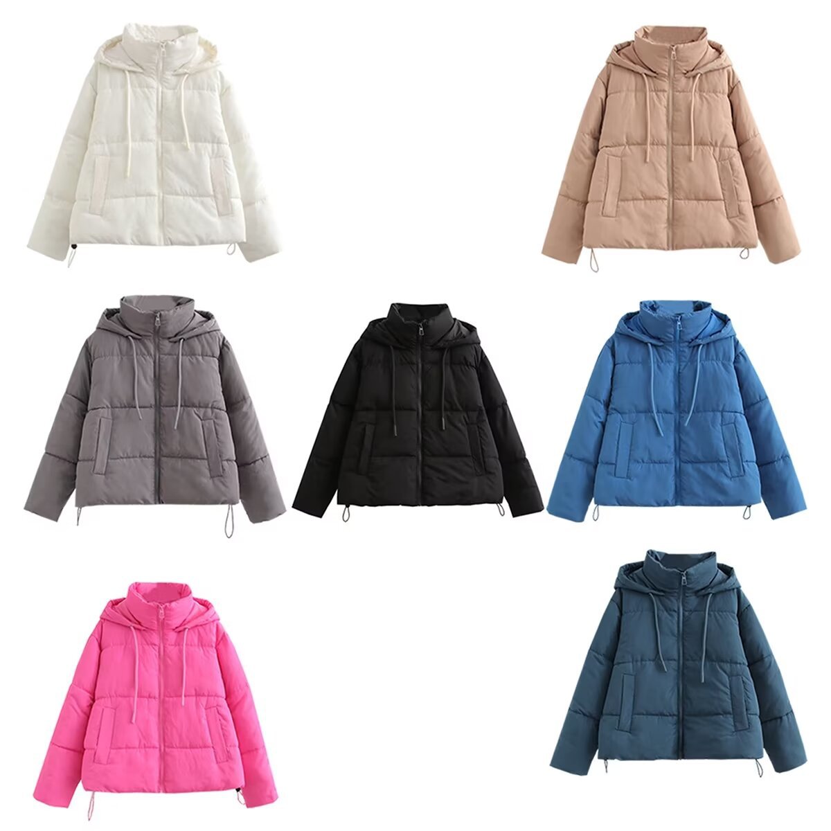 Women's Winter Simple Warm Thickened Hooded Cotton Coats