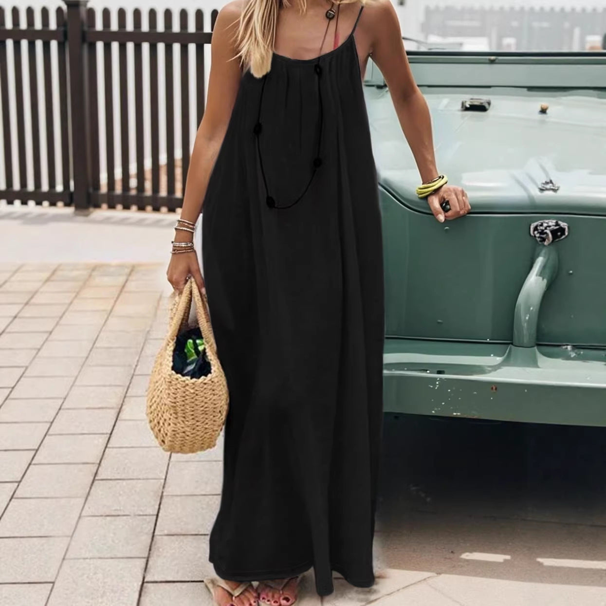 Women's Loose Casual Summer With Suspenders High-grade Dress