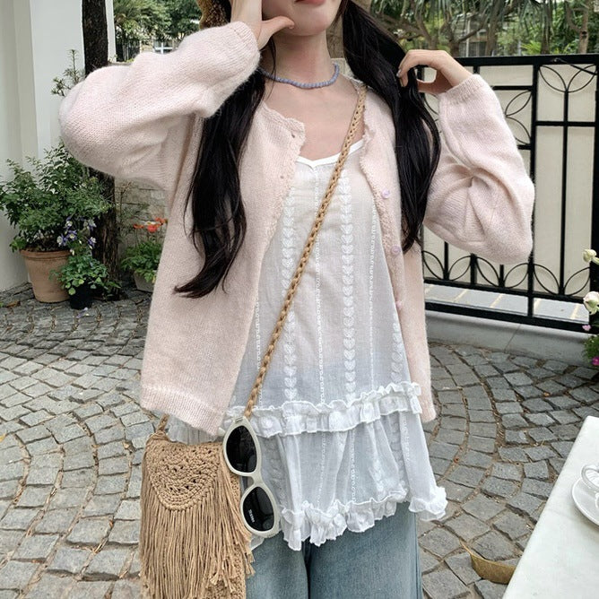 Women's Round Neck Korean Dopamine Gentle Women's Sweater