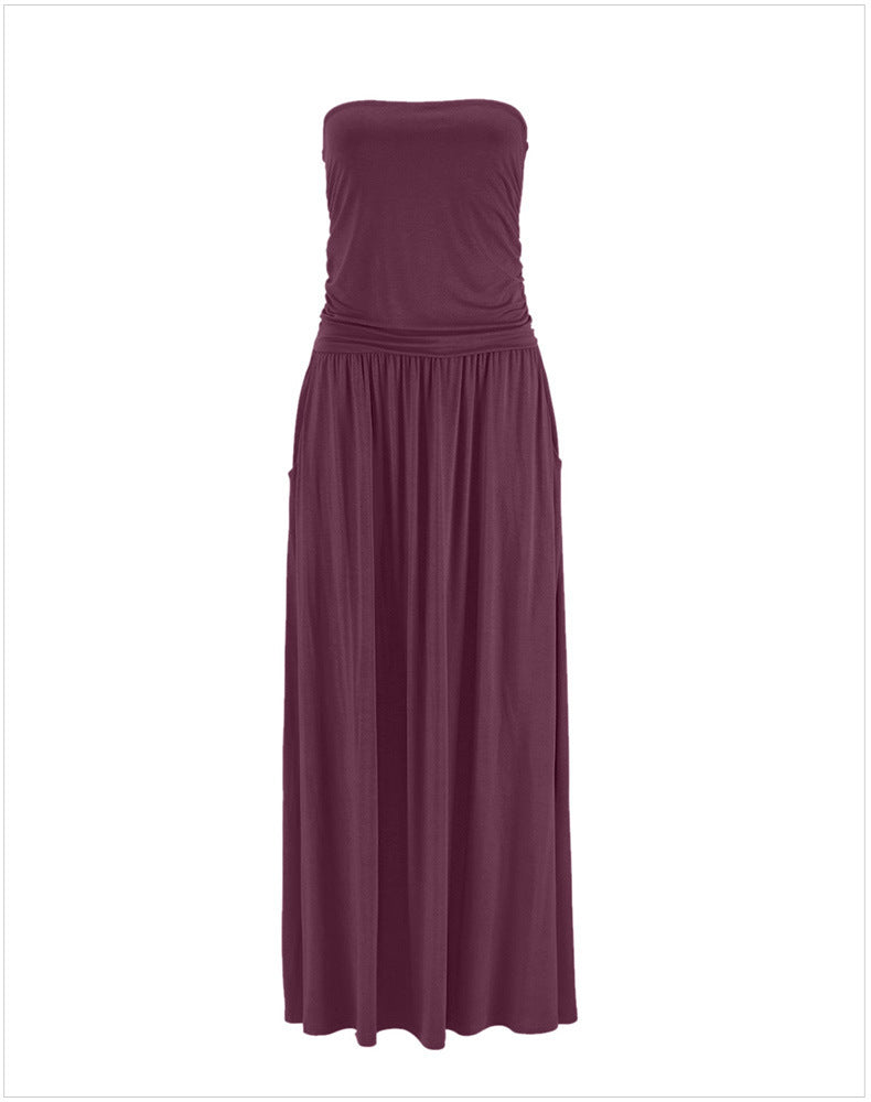 Women's Casual Summer Dress Wrapped Chest Dresses