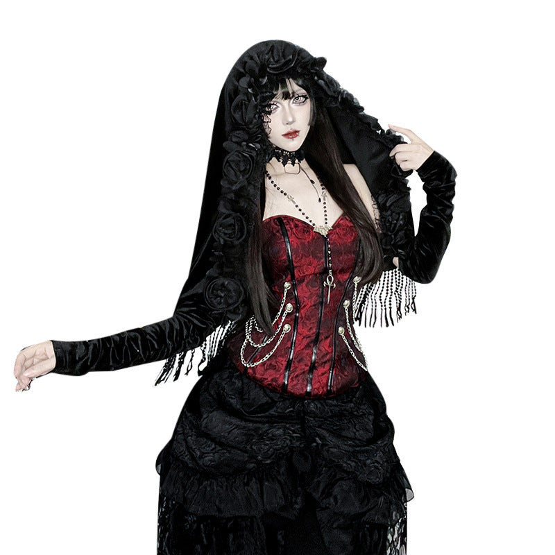 Veet Cloak Autumn Versatile Gothic Halloween Blouses