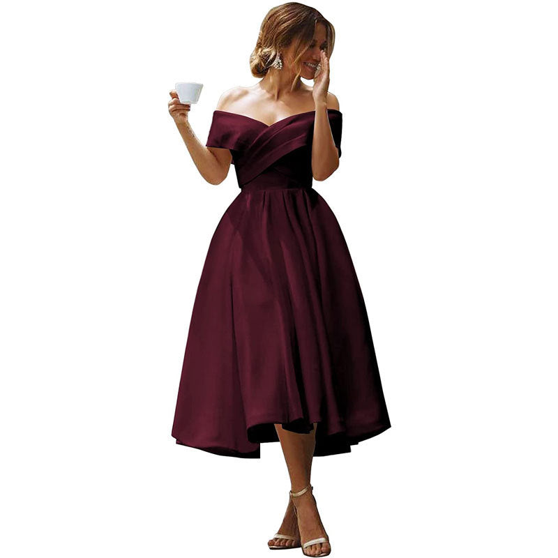 Attractive Comfortable Satin Dress Elegant Simple Wedding Dresses