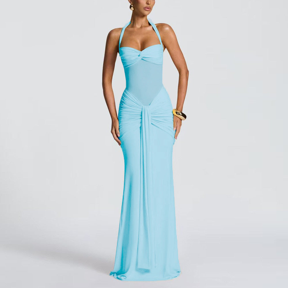 Women's Mesh Stitching Elegant Fishtail Ribbon For Dress