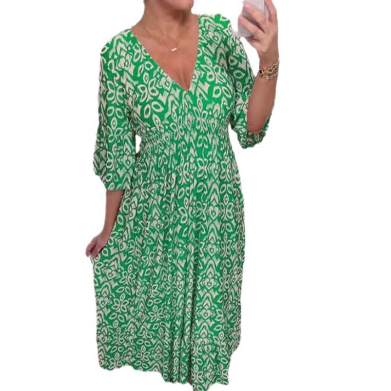 Women's Super Fairy Seaside Holiday Beach Printed Loose Clothing