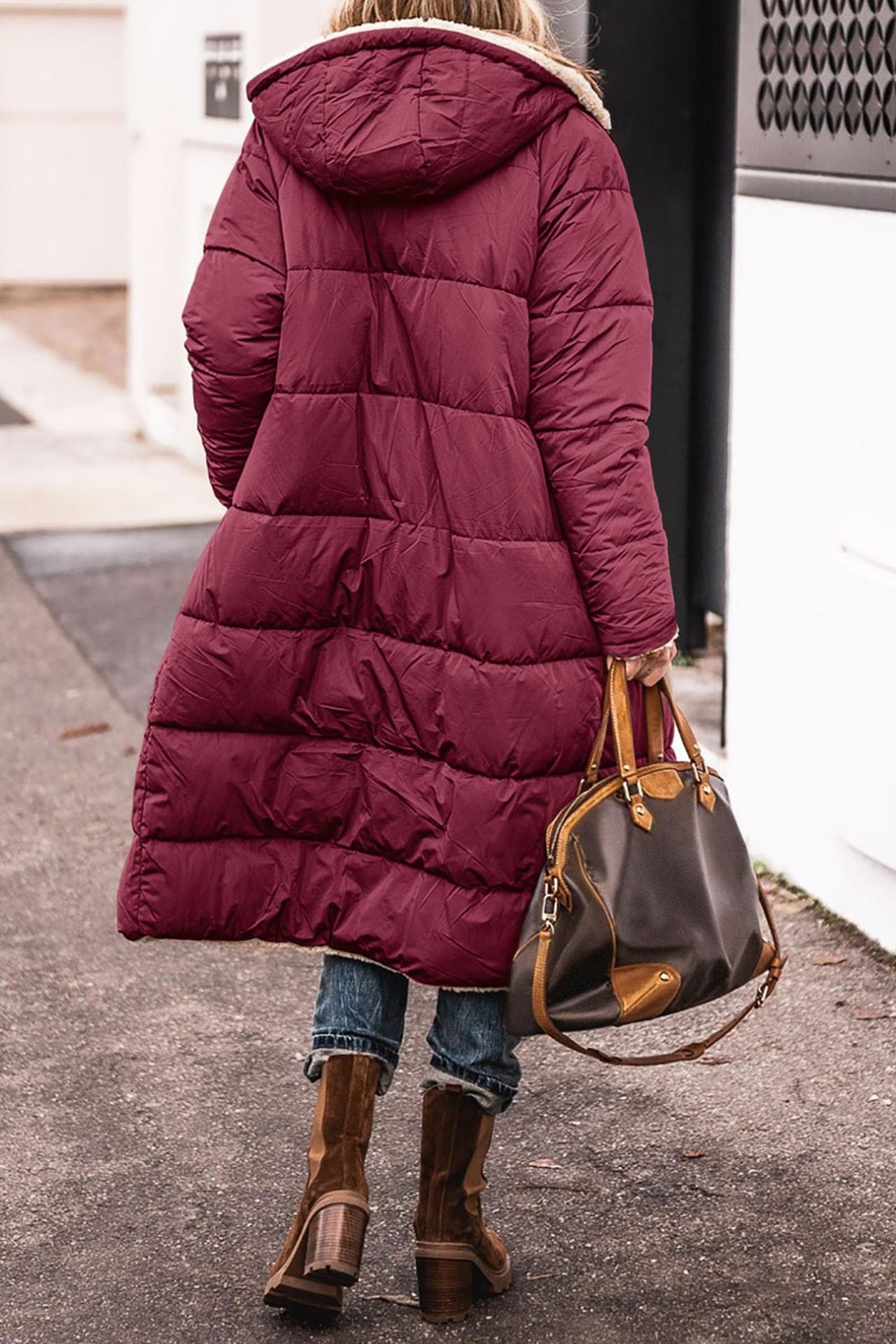 Solid Color Hooded Cotton Long Sleeve Double-sided Wear Jackets