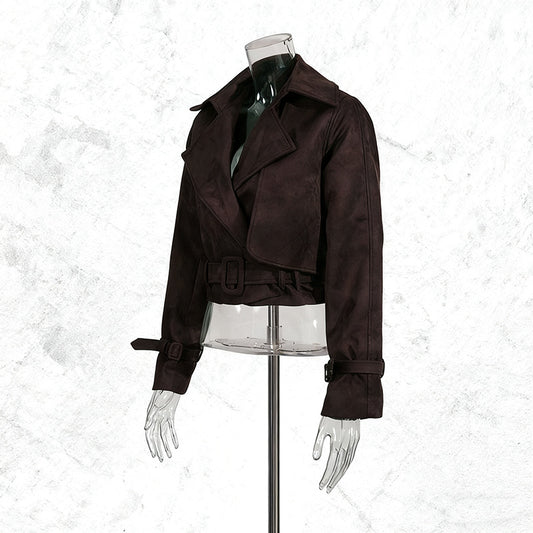 Women's Fashionable Trendy Retro Personality Pure Color Coats